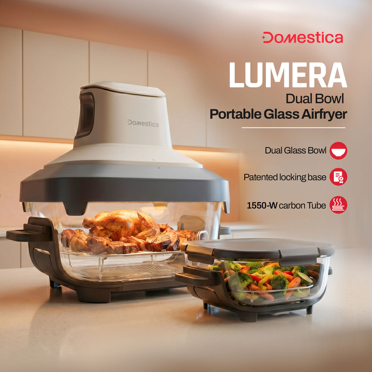 Lumera Air Fryer Oven with CarbonHeat™ Pro