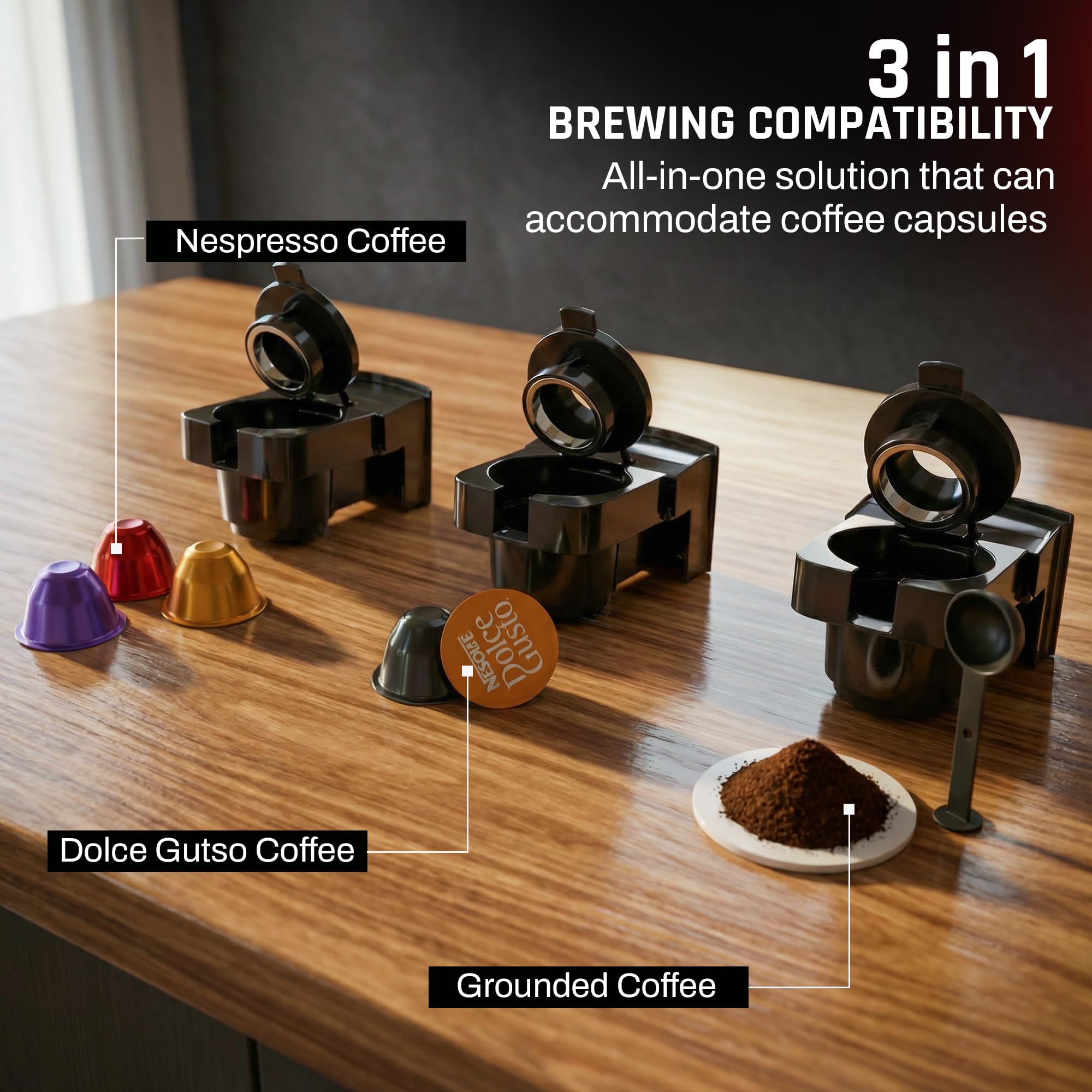 Pod 3-in-1 Espresso Coffee 20 Bar