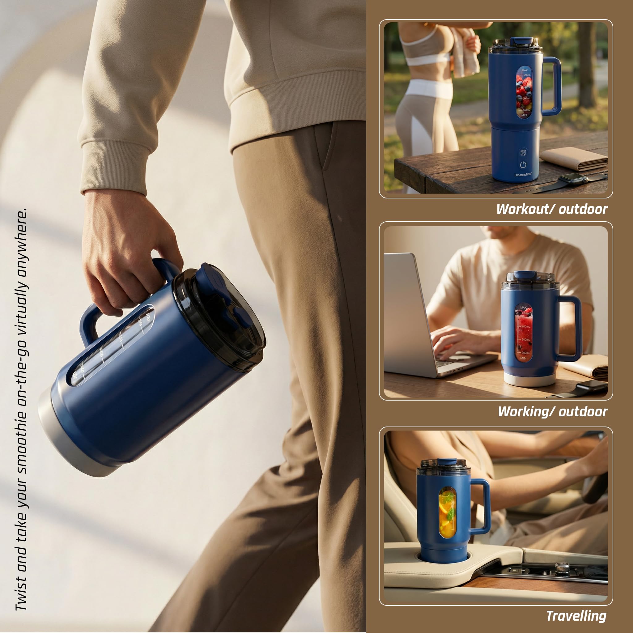 Blendo Portable Blender for Smoothie and Juices