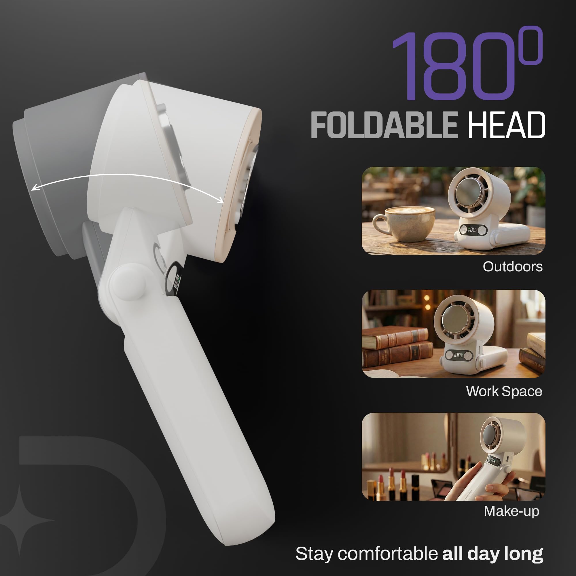 Flo Hand Fan with IcyTouch